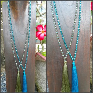 bali beads crystal necklaces tassels wholesale price 60 pieces free shipping